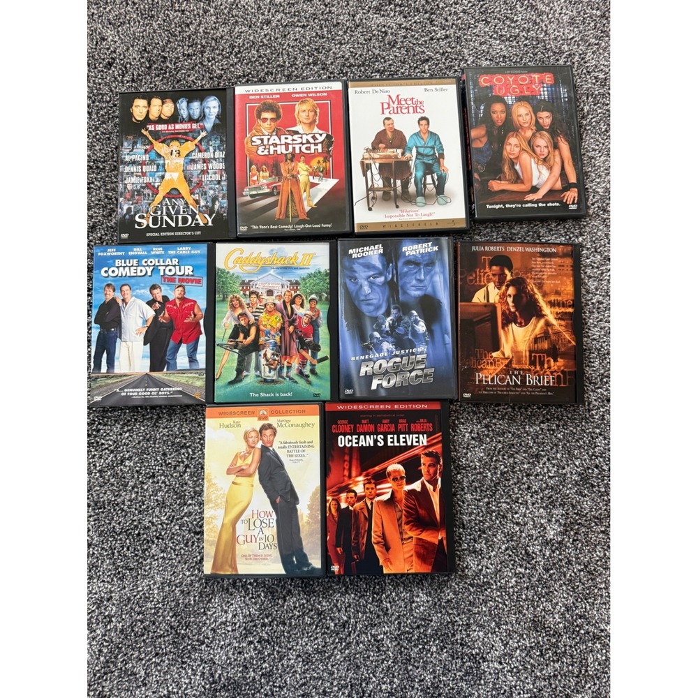 DVD Movie Lot of 10 Oceans Eleven Meet the Parents Coyote Ugly Comedy Drama Act